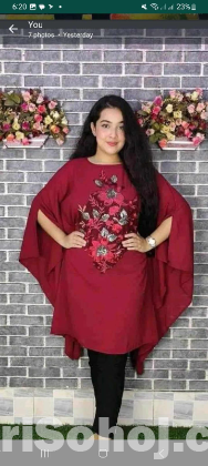 Lilen with sequence work kaftan body